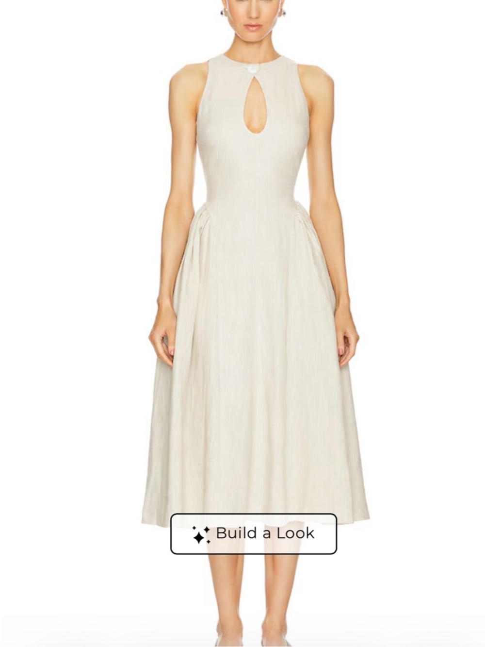 LPA Linen Sleeveless Maxi Dress in Light Beige with Pockets!! - Picture 5 of 9